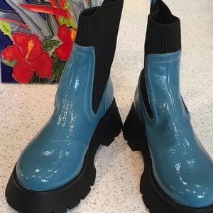 New blue lug sole boots by Sam Edelman